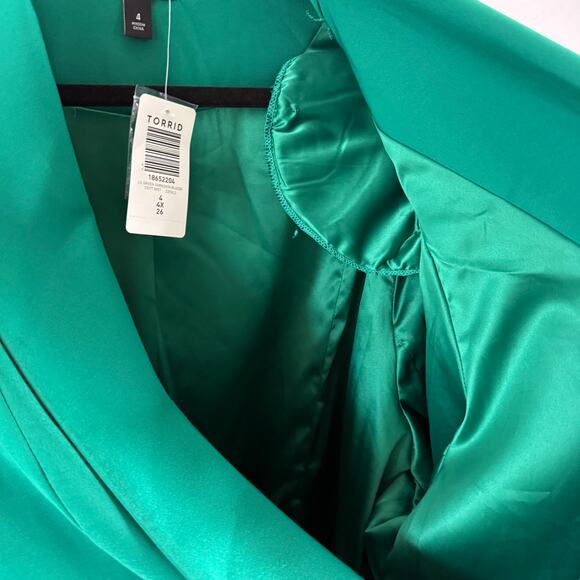 Torrid Green Studio Refined Crepe Classic Blazer 4X NWT 18652204 - Picture 7 of 16